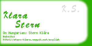 klara stern business card