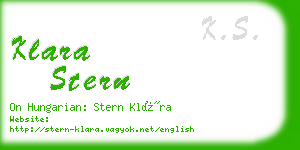 klara stern business card